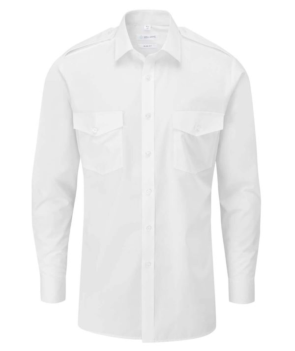 Pilot Shirt Long Sleeve Poly Cotton