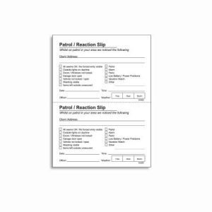 Reaction Slip