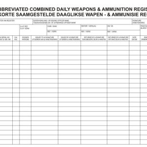 Weapon and Ammunition Register
