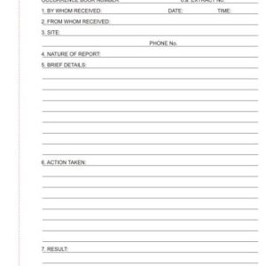 Incident Report Book