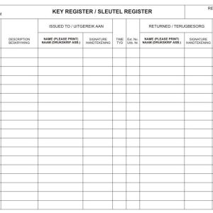 Key Register Book