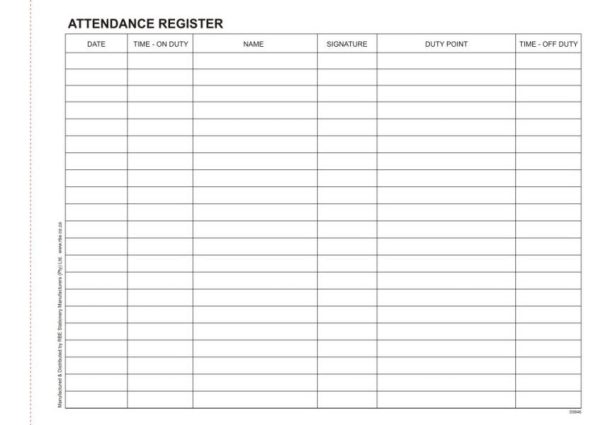 Attendance register