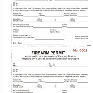 Fire Arm Permit 3 per page